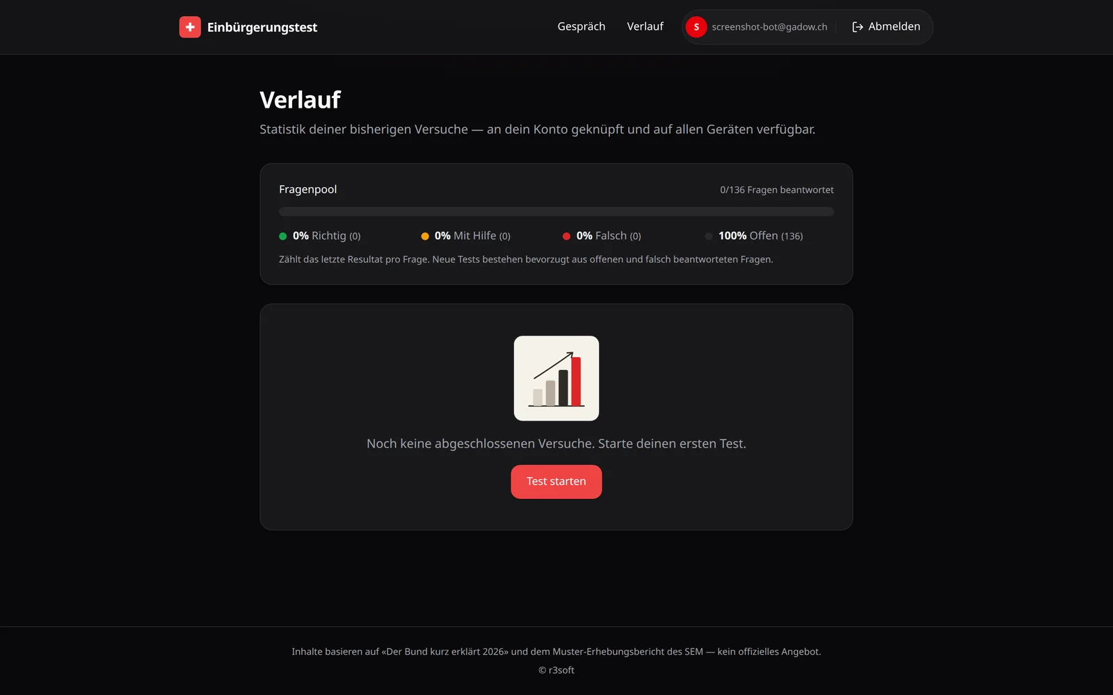 Einbürgerungswissen — Fortschritt & Statistik